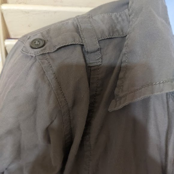 --- MUDD Kahki Green Button Down Cotton Army Fits Size Small - Picture 2 of 4